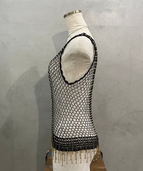Beads×Crochet Tank Top BKGD