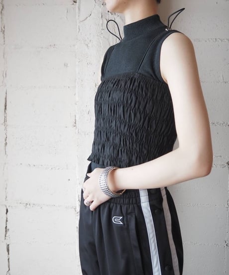 ORFEO REMAKE Shirring Bustier BK