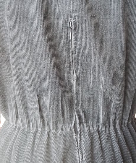 1970's Rib Collar Tricolor Cords Dress BKGRRE