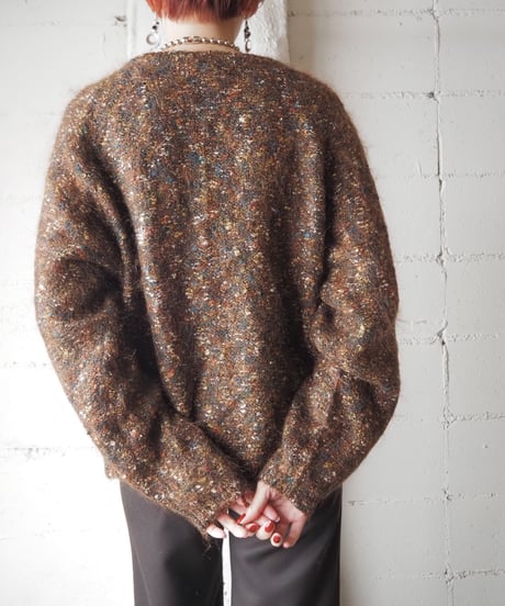 Mix Color Mohair Cardigan BR