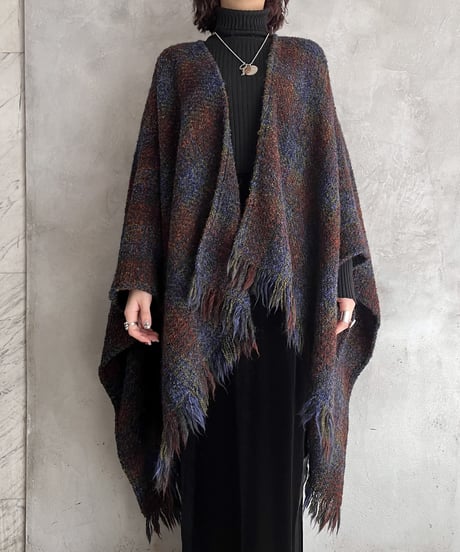 Check Pattern Long Shawl BLBUR