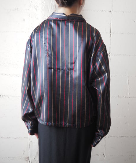 REMAKE Short Stripe Pajama Shirt NVREBE