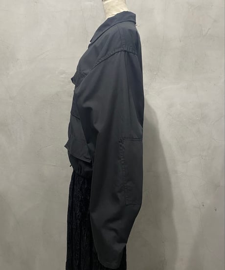 REMAKE Cropped Military Jacket BK