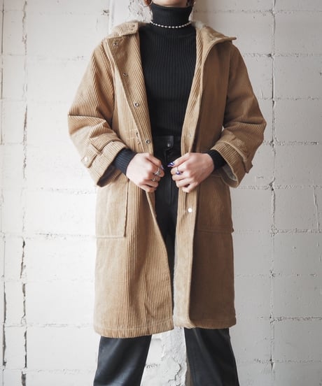 Waist Gather Corduroy Coat BE