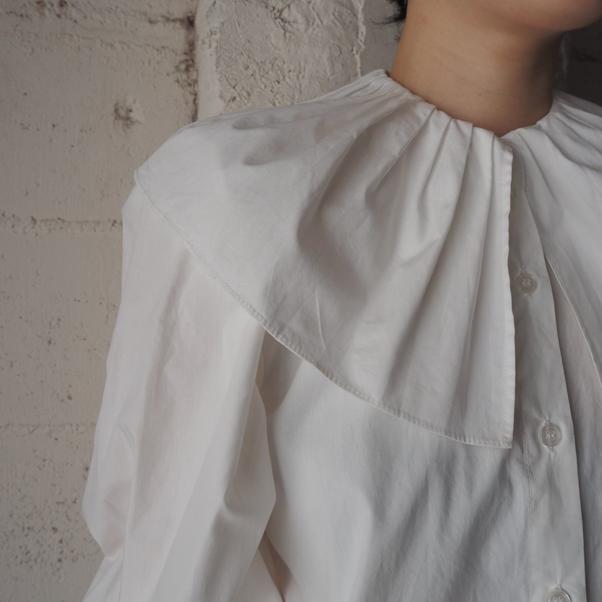 Big Collar, Cuffs White Shirt WH | Orfeo