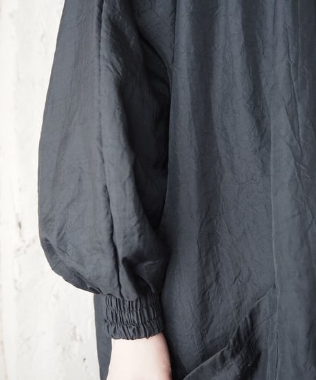 Stand Collar Dolman Long Jacket BK