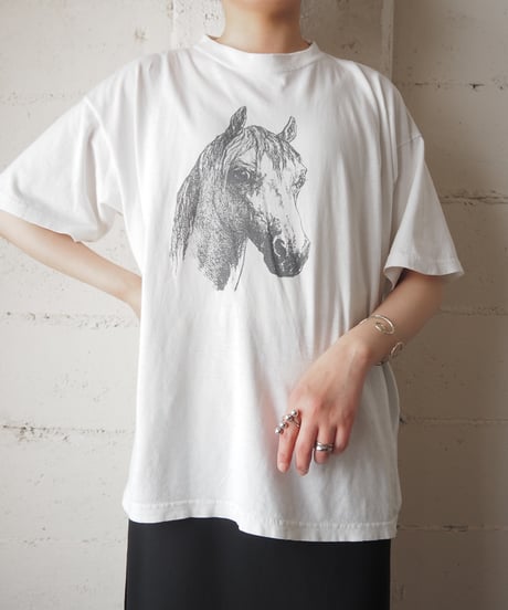 Horse Print Tee BKWH