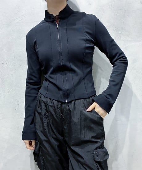 SPORTMAX Paneled Seam Design Zipup Tops BK