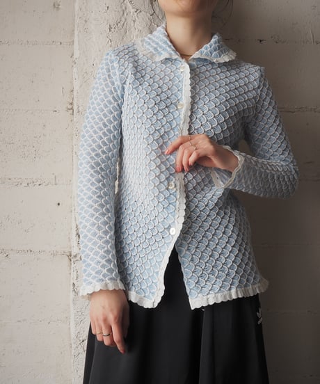 1960-70's Vintage Fish Scales Cardigan LBL