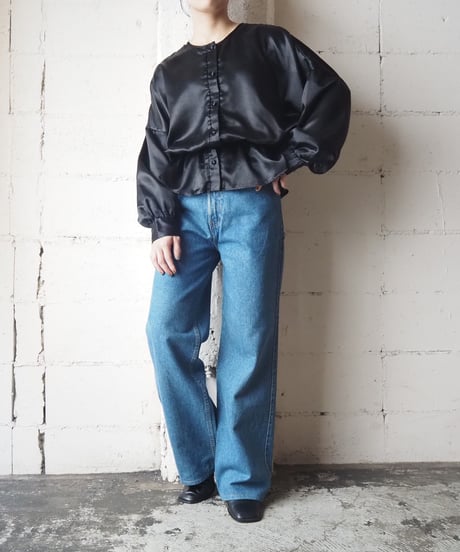 Satin Waistmark Blouse BK