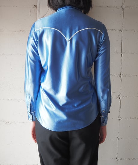 1970's Satin Western Shirt BL