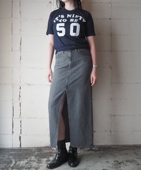 "IT'S NIFTY TO BE 50" Puff Print Tee NVWH