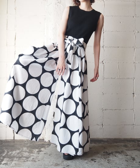 Super Wide Dot Pants WHBK