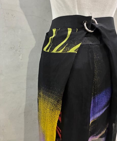 DIESEL Print Sheer Layered Skirt BKPURYE