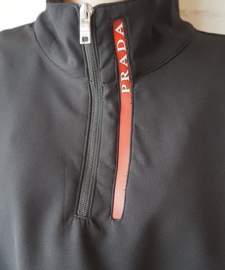 PRADA Stand Collar Half Zip Jacket BKRE