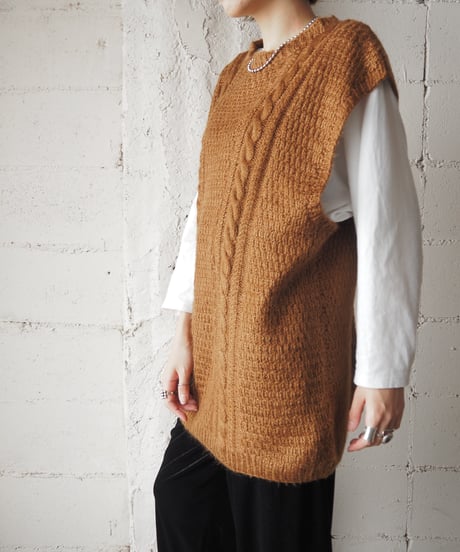 Cable Knit Big Vest BR