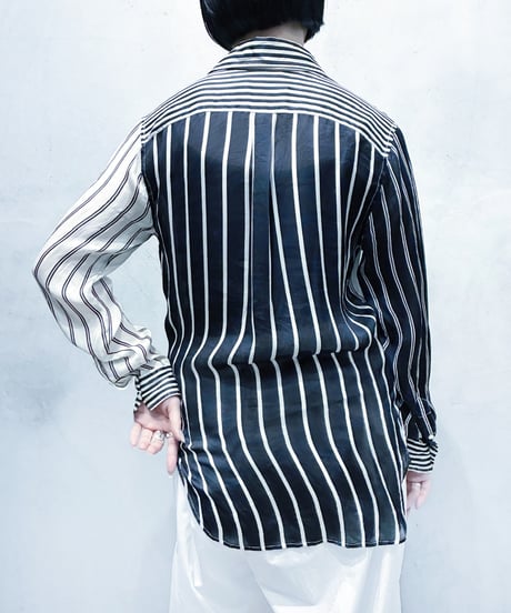 POLO RALPH LAUREN Multi Stripe Silk Shirt WH BK