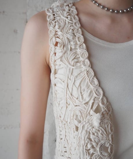 Tape Embroidery Vest IV