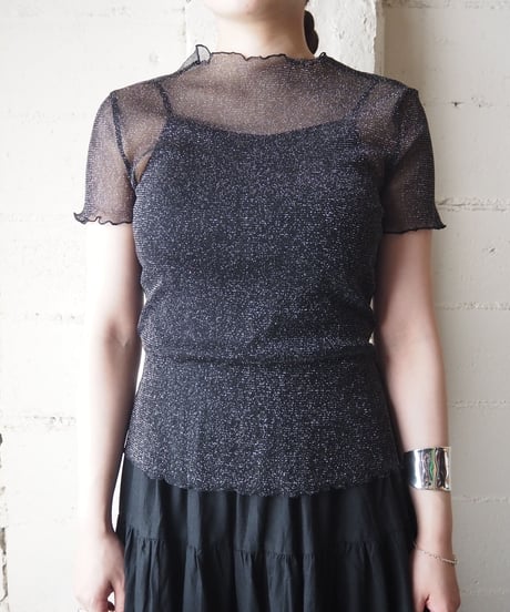 Seethrough Glitter cutsewn BK