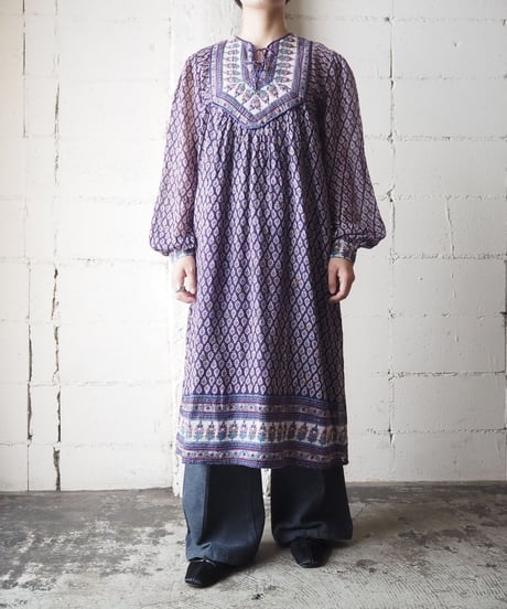 Indian Cotton  Dress PUR