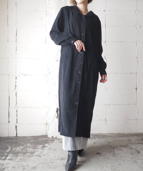 Fake Suede Shirt Dress BK