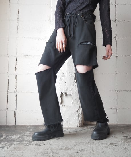 Remake Levi's505 Crashed Denim BK