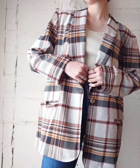 Plaid Tailored Jacket WHBKBR