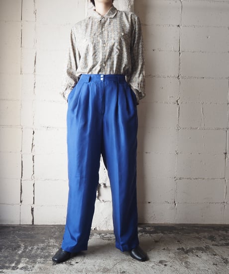 Small Pattern Open Collar Shirt  GR