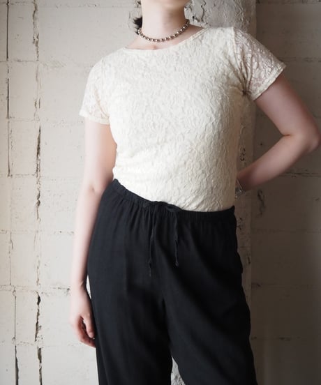 Lace Short Sleeve Cutsewn IV