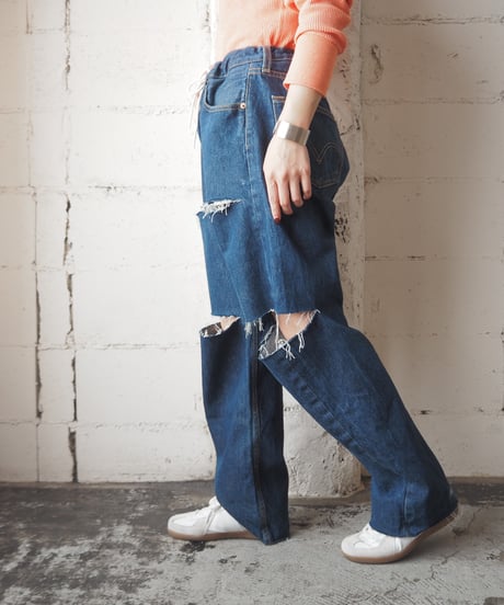 REMAKE Levi's501 Crashed Denim Pants NV