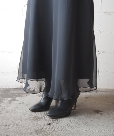 Sheer Layered Camisole Dress BK