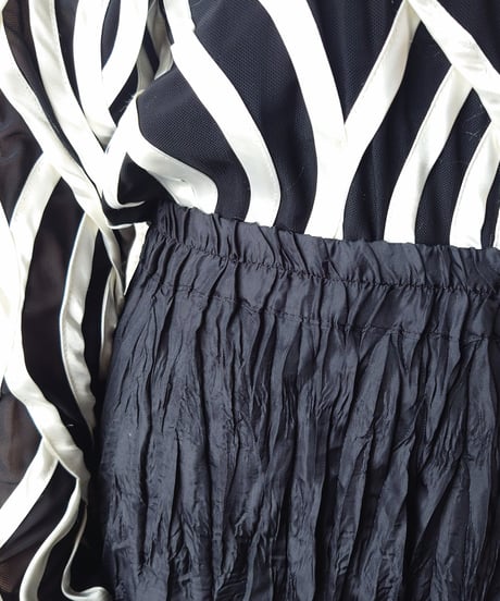 France Washer Pleated Skirt BK