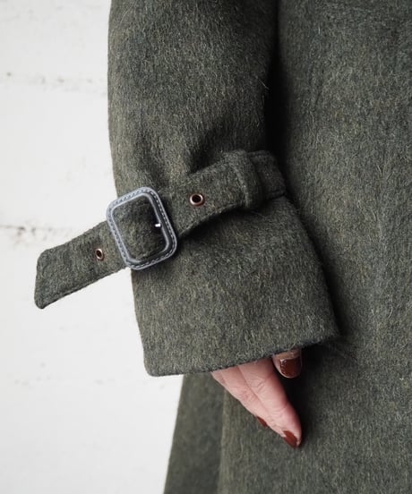 Stand Fall Collar Long Wool Coat KA