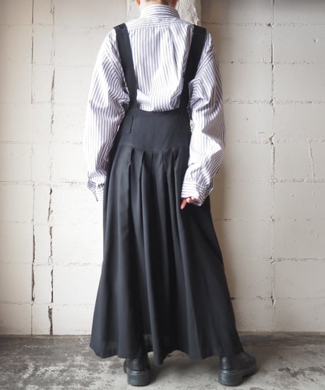 Tuck Flare Jumper Skirt BK