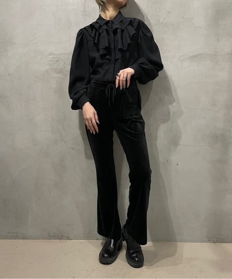 Frill Collar L/S Blouse BK