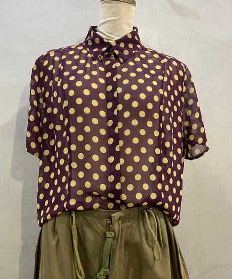 S/S Dot Sheer Shirt PUR