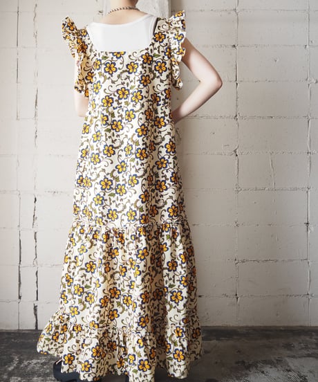 African Batik Flower Pattern Dress LYEBL