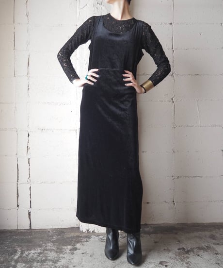Sleeveless Velour Dress BK