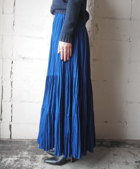 Pleated Tiered Skirt BL