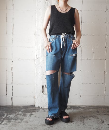Lame Mix Tank Top BK