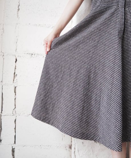 Max Mara Dot Pattern Dress BR BK WH
