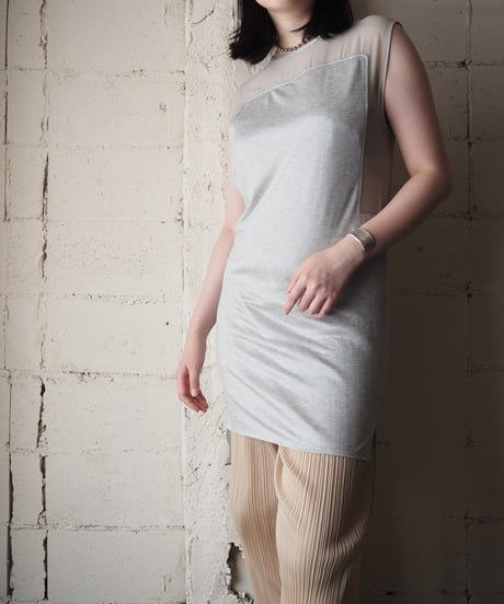 HELMUT LANG Sheer Docking Cutsewn Dress GR