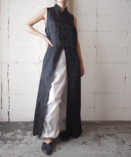 Jacquard China Long Vest BK