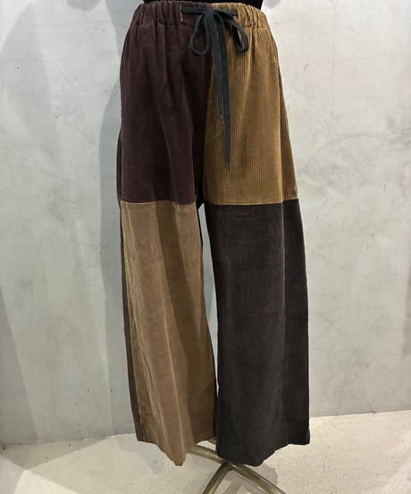Remake Corduroy Patch Work Pants BR