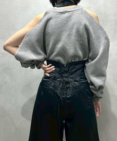 JORDAN Back Lace Up Halter Neck Jumpsuit BK