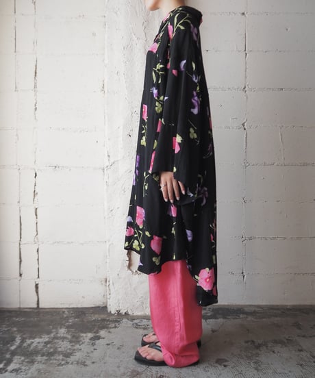 5XL Patch Work Flower Pattern Shirt BKPI