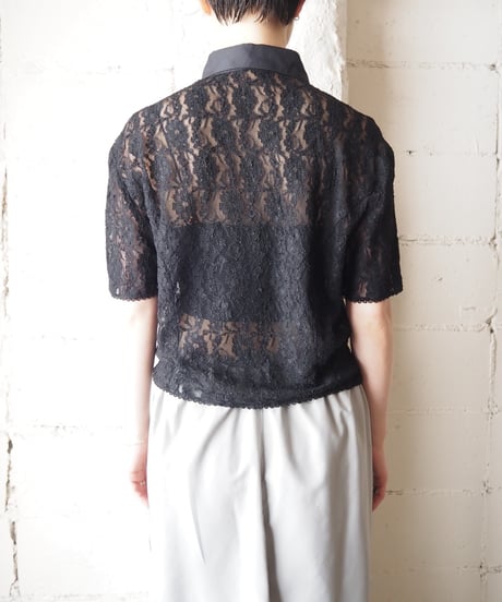 VERSACE Lace Short Sleeve Shirt BK