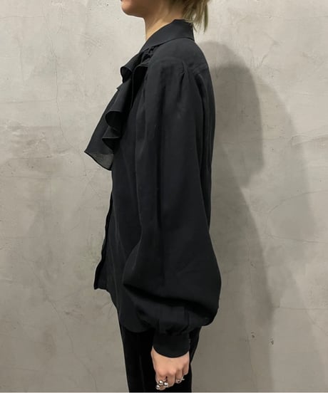 Frill Collar L/S Blouse BK