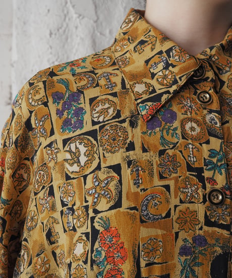 1980's Pattern Rayon Shirt YE