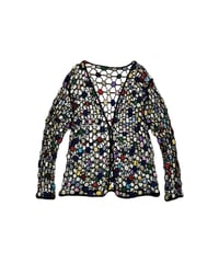 Colorful Crochet Beads Cardigan　BK
